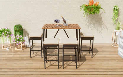 Aveline compact bar set arranged on an outdoor balcony