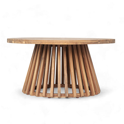 Lit de repos extérieur Serein et table basse carrée coordonnée en acacia
